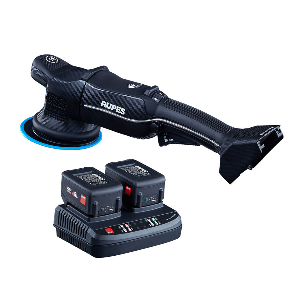 RUPES Random Orbital Polisher Bigfoot HLR15 iBrid Tool Plus Charger  2-Batteries - Deckhand Marine Supply