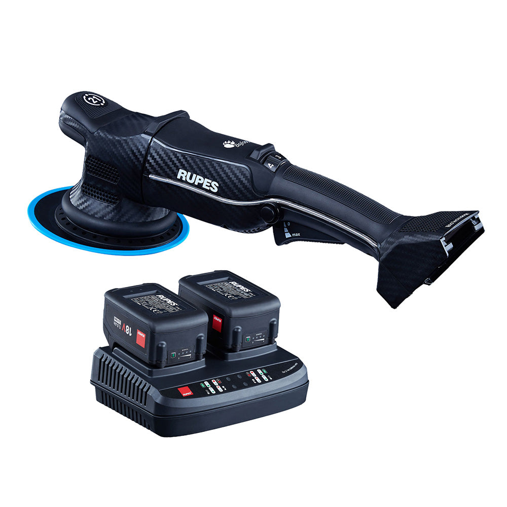RUPES Random Orbital Polisher Bigfoot HLR21 iBrid Tool Plus Charger  2-Batteries - Deckhand Marine Supply