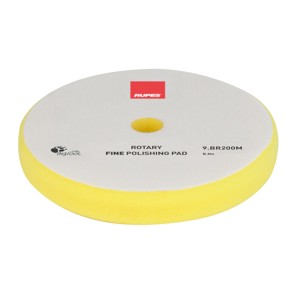 RUPES Rotary Fine Polishing Foam Pad 175/180mm - Yellow - Deckhand Marine Supply