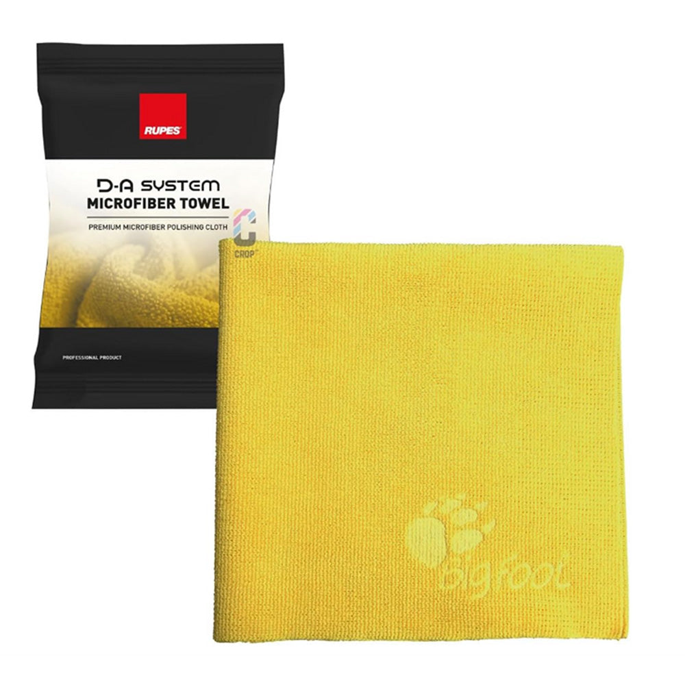 RUPES D-A System Microfiber Towel 16x16 - Yellow - Deckhand Marine Supply