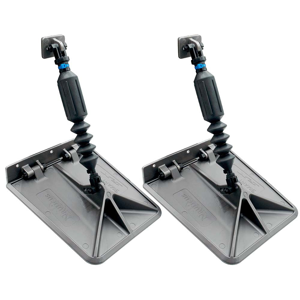 Lectrotab SX 9.5 x 10 Smart Tabs 12-16' Boats w/40lb Actuators - 40-80HP - Gunmetal Grey - Deckhand Marine Supply