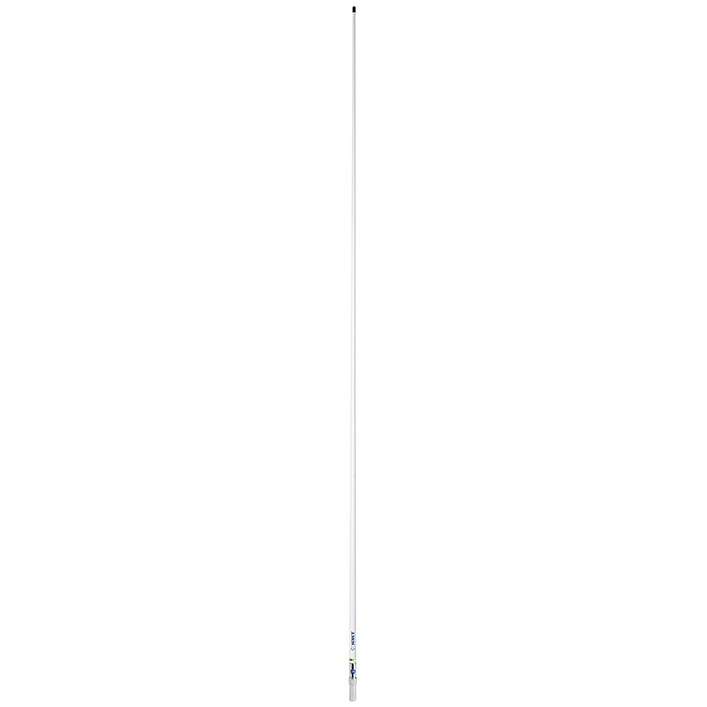 Scout 8' QuickFit White VHF Antenna w/5M Cable + FME Quick 6 Foam Filled 6db Solid Brass  Copper Element - Deckhand Marine Supply