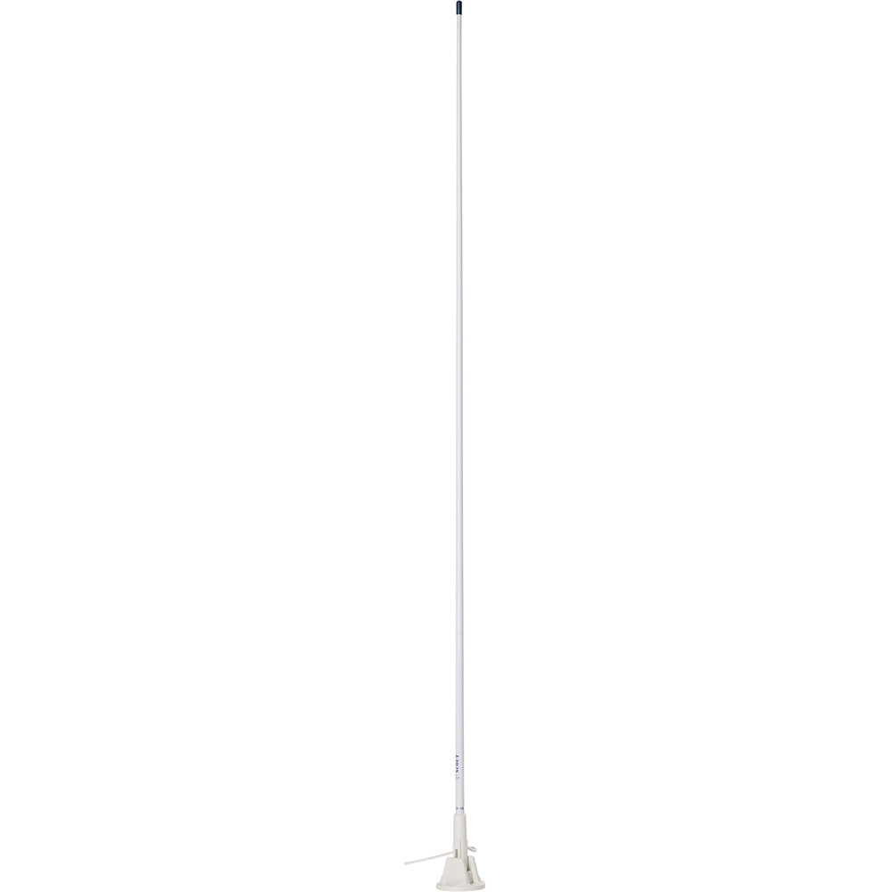 Scout 5' White VHF Antenna 3dB Lift  Lay Mount w/5M RG-58 - Deckhand Marine Supply