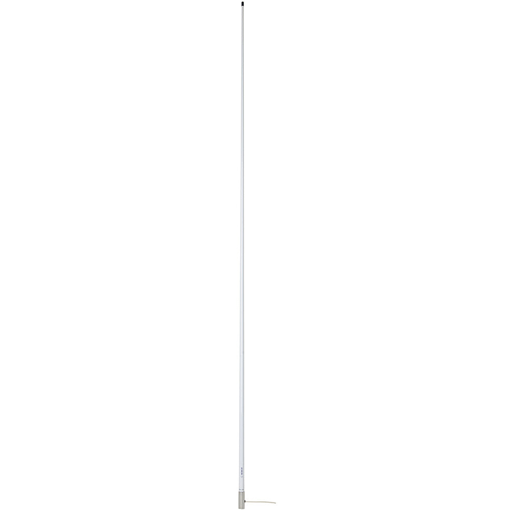 Scout 8' White VHF Antenna 6dB Stainless Steel Ferrule w/5M RG-58 Coax Includes PL-259 KS-42 - Deckhand Marine Supply