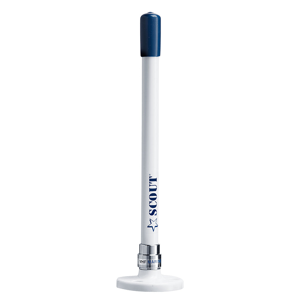 Scout 9" Stubby White VHF Antenna w/Quick Mount Includes 5M RG-58, Mount  Integrated Connector KS-10 - Deckhand Marine Supply