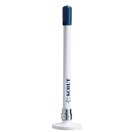 Scout 9" Stubby White VHF Antenna w/Quick Mount Includes 5M RG-58, Mount  Integrated Connector KS-10 - Deckhand Marine Supply