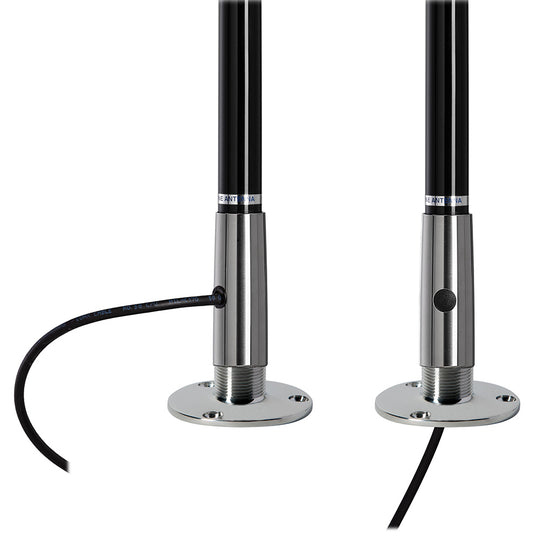 Scout 4' Black VHF Antenna 3dB Stainless Steel Ferule w/5M RG-58 Includes PL-259
