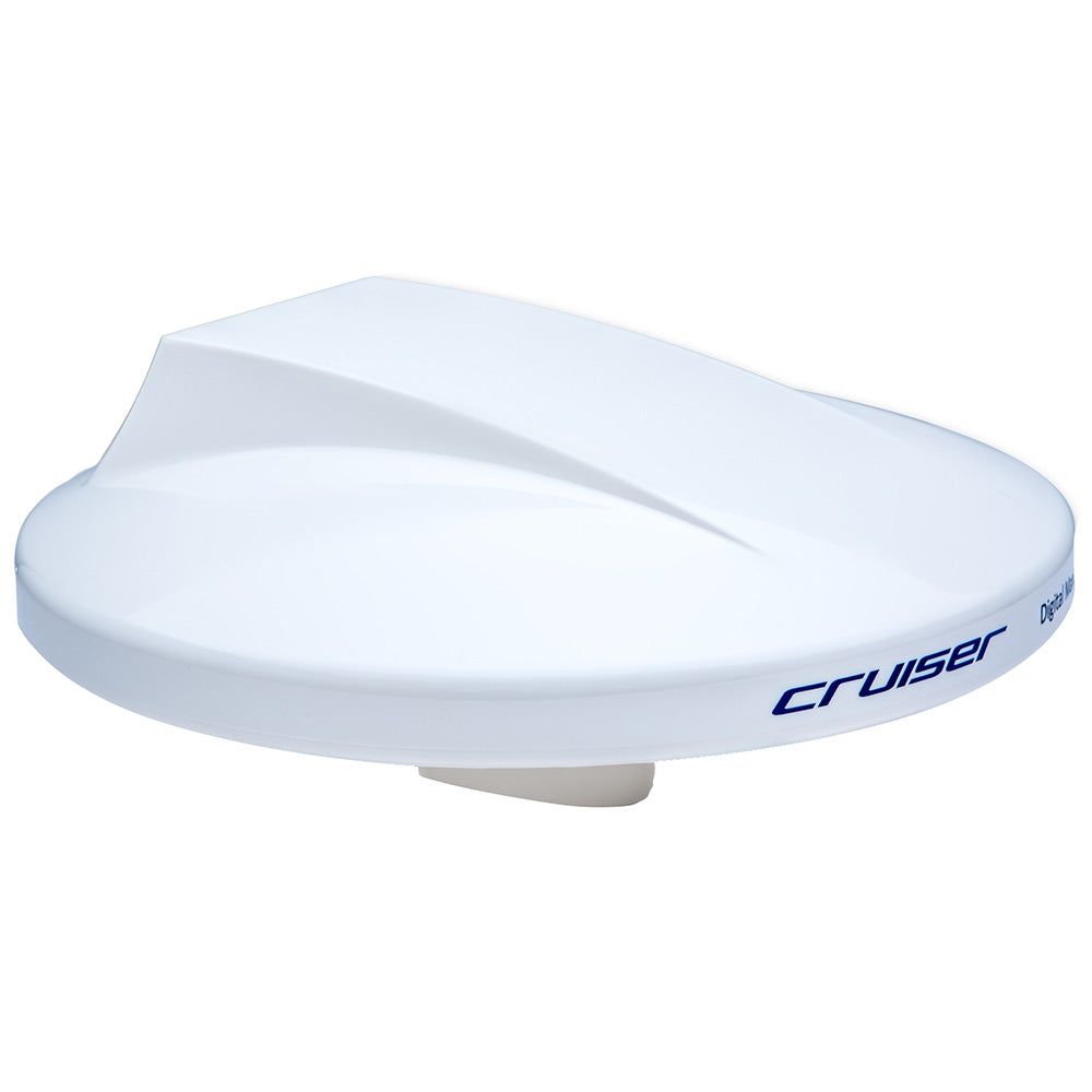 Scout Cruiser 10" White TV Antenna Omnidirectional w/20M, 75 ohms, Cable - Deckhand Marine Supply