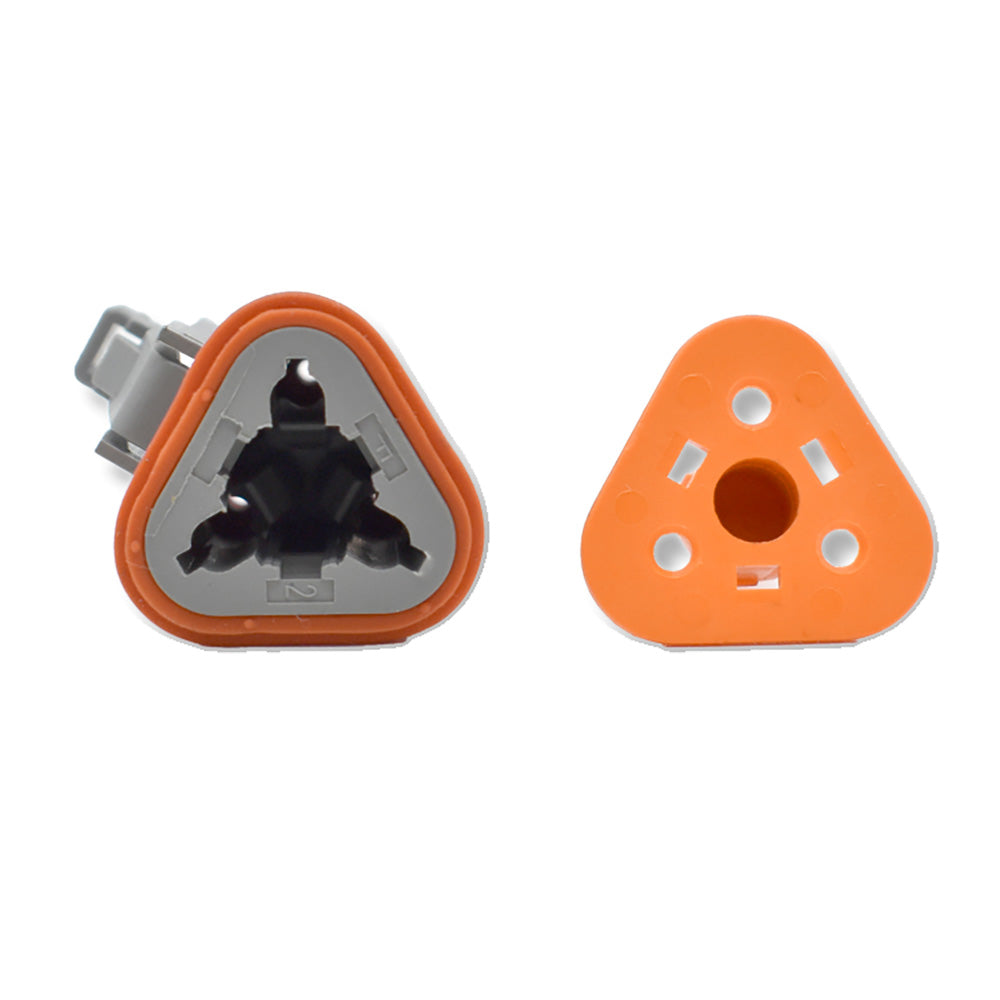 Bluewater 3 Position Female Deutsch Connector w/Wedge Lock - Deckhand Marine Supply