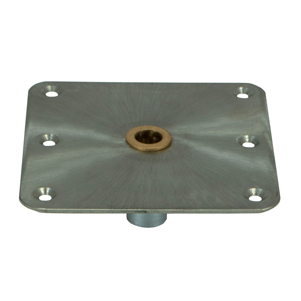 Springfield KingPin Standard Square Steel Base w/Brass - 7"x7" - Deckhand Marine Supply