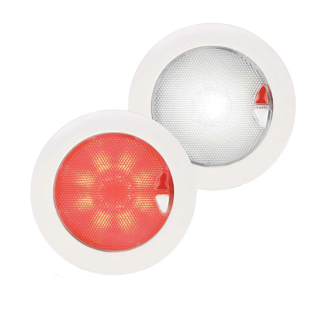 Hella Marine EuroLED150 Red/White Touch Switch - White Bezel - Deckhand Marine Supply