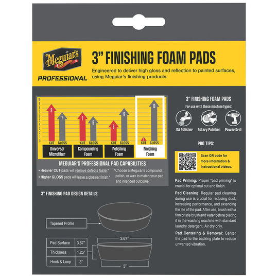 Meguiar's Professional 3" Finishing Foam Pads *3-Pack - Deckhand Marine Supply