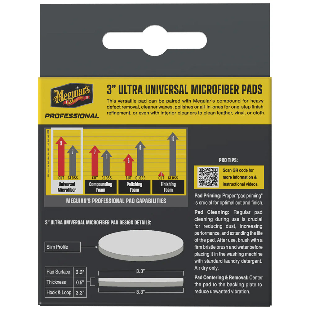 Meguiar's Professional 3" Ultra Universal Microfiber Pads *3-Pack - Deckhand Marine Supply