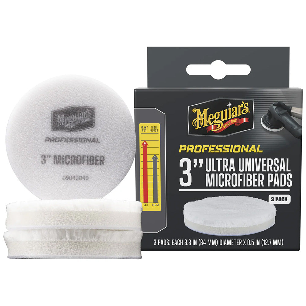 Meguiar's Professional 3" Ultra Universal Microfiber Pads *3-Pack - Deckhand Marine Supply