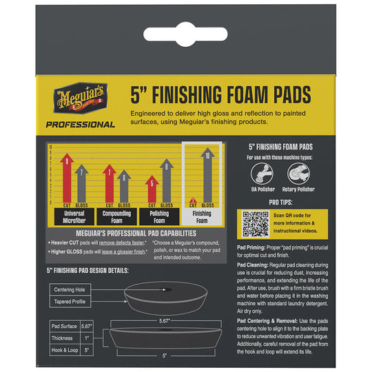 Meguiar's Professional 5" Finishing Foam Pads *2-Pack - Deckhand Marine Supply