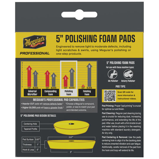 Meguiar's Professional 5" Polishing Foam Pads *2-Pack - Deckhand Marine Supply