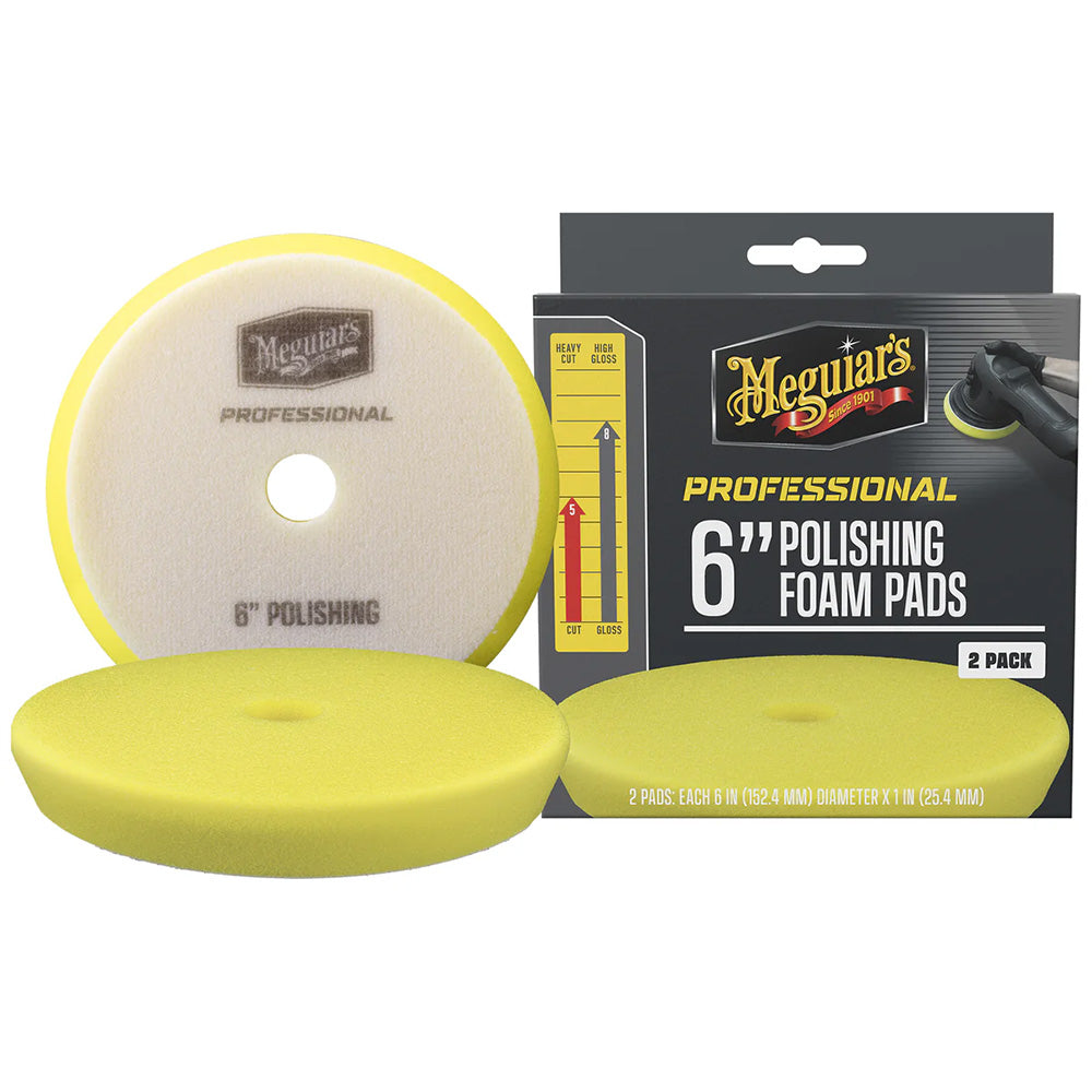 Meguiar's Professional 6" Polishing Foam Pads *2-Pack - Deckhand Marine Supply