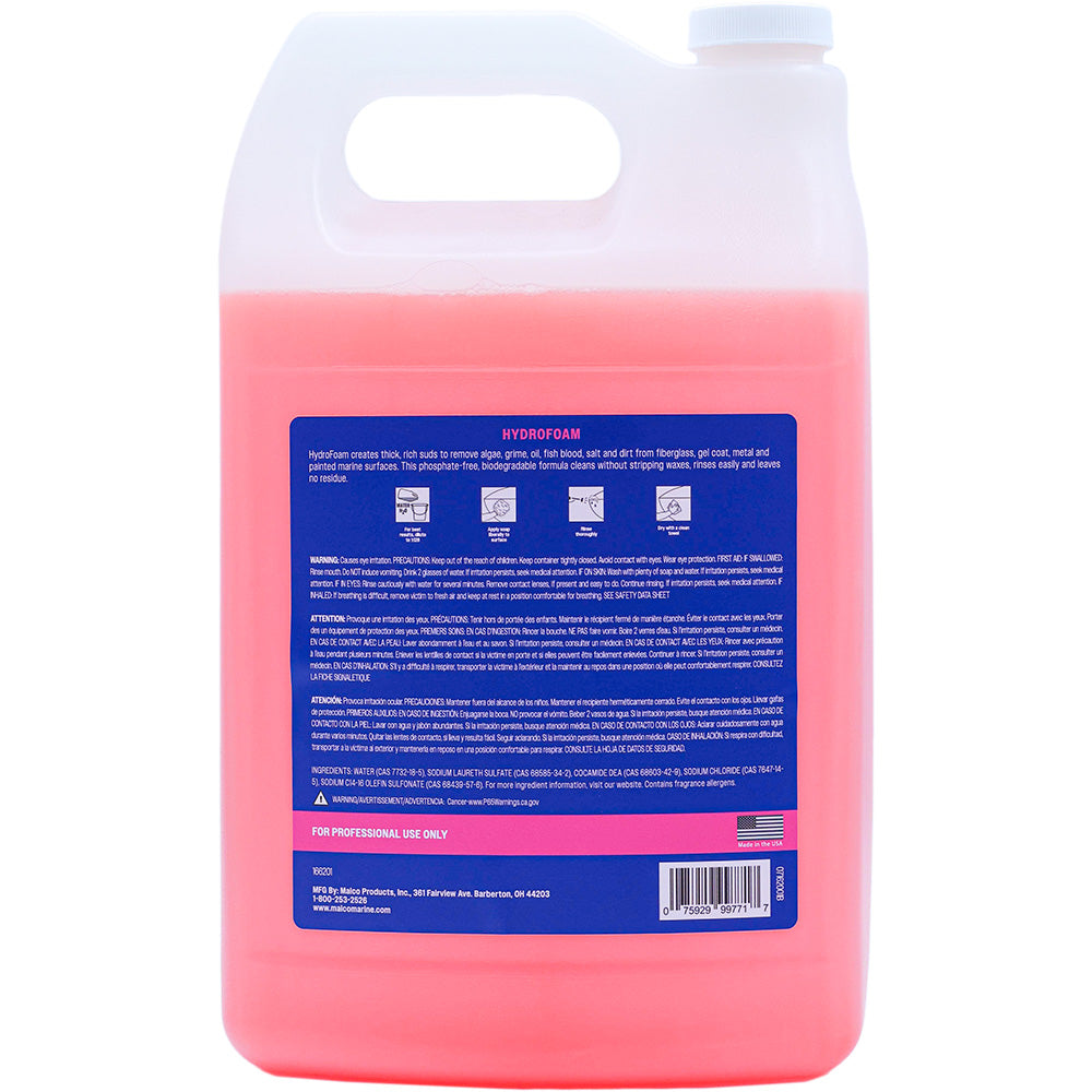 Malco HydroFoam Ultra Concentrated Boat Wash - 1 Gallon - Deckhand Marine Supply