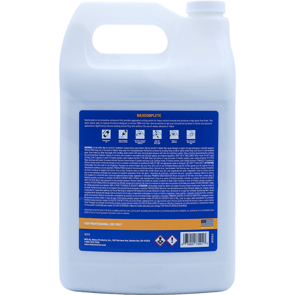 Malco MaxComplete Compound - 1 Gallon - Deckhand Marine Supply