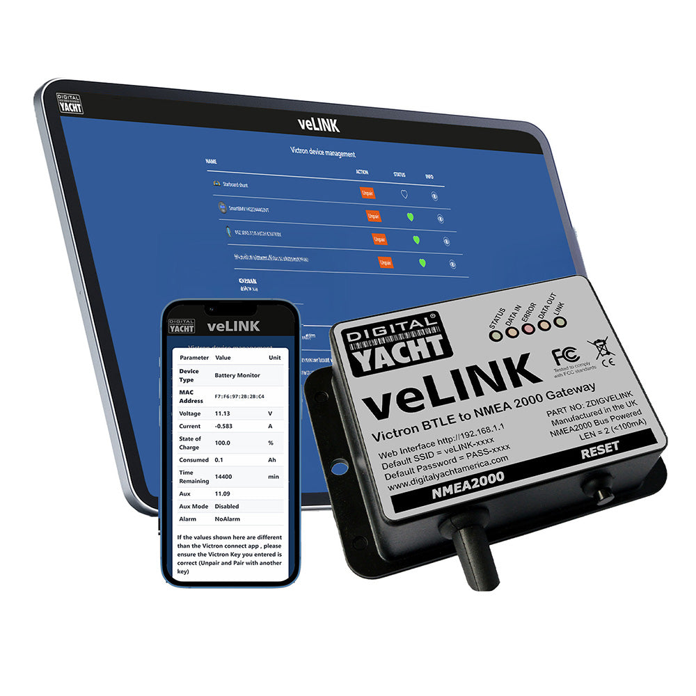 Digital Yacht veLink Victron BLE to NMEA 2000 - Deckhand Marine Supply