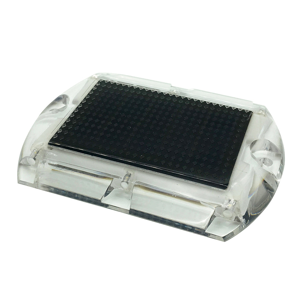Hydro Glow 3.5" x 4.5" Rectangular LED Ultra Thin Solar Pathway Dock Light 2000K - Amber - Deckhand Marine Supply