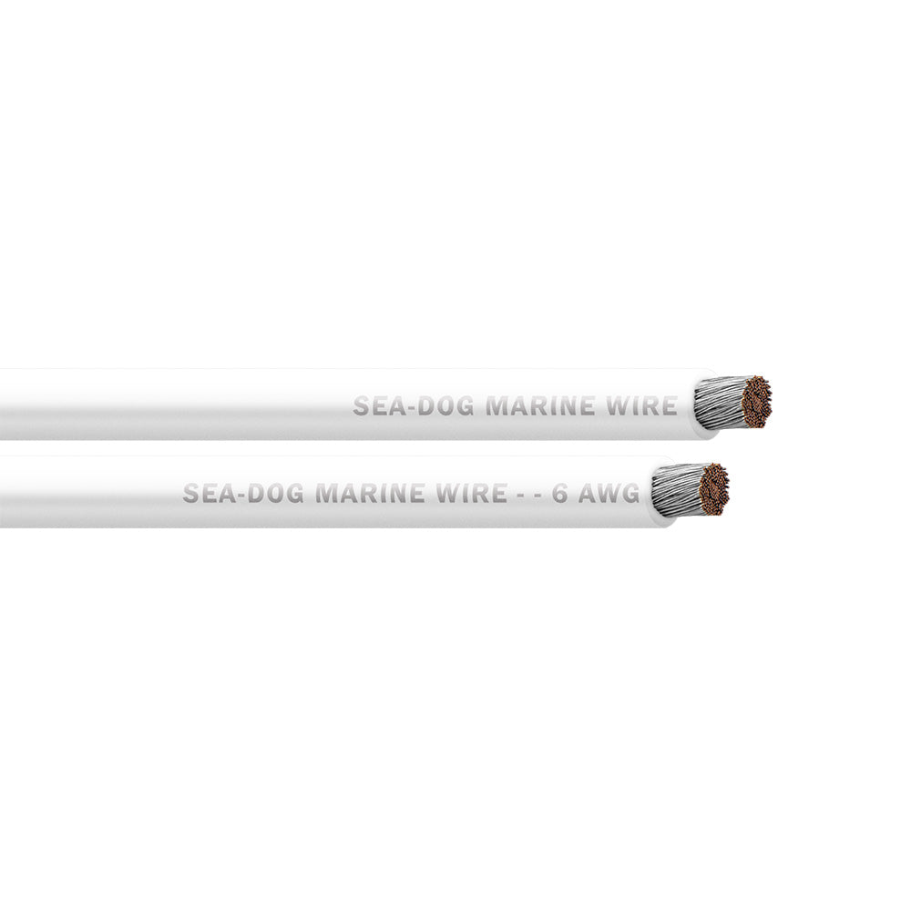 Sea-Dog 6 AWG White Battery Cable - 50' - Deckhand Marine Supply