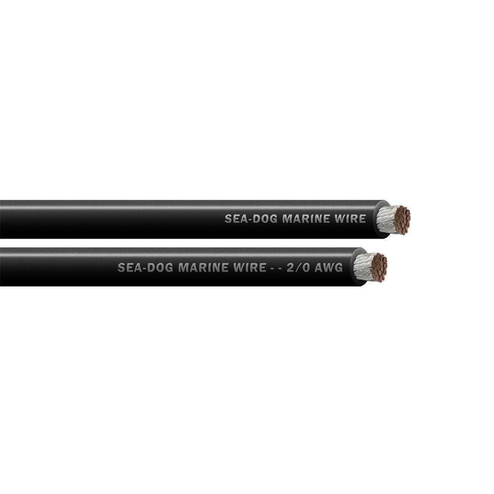 Sea-Dog 2/0 AWG Black Battery Cable - 25' - Deckhand Marine Supply