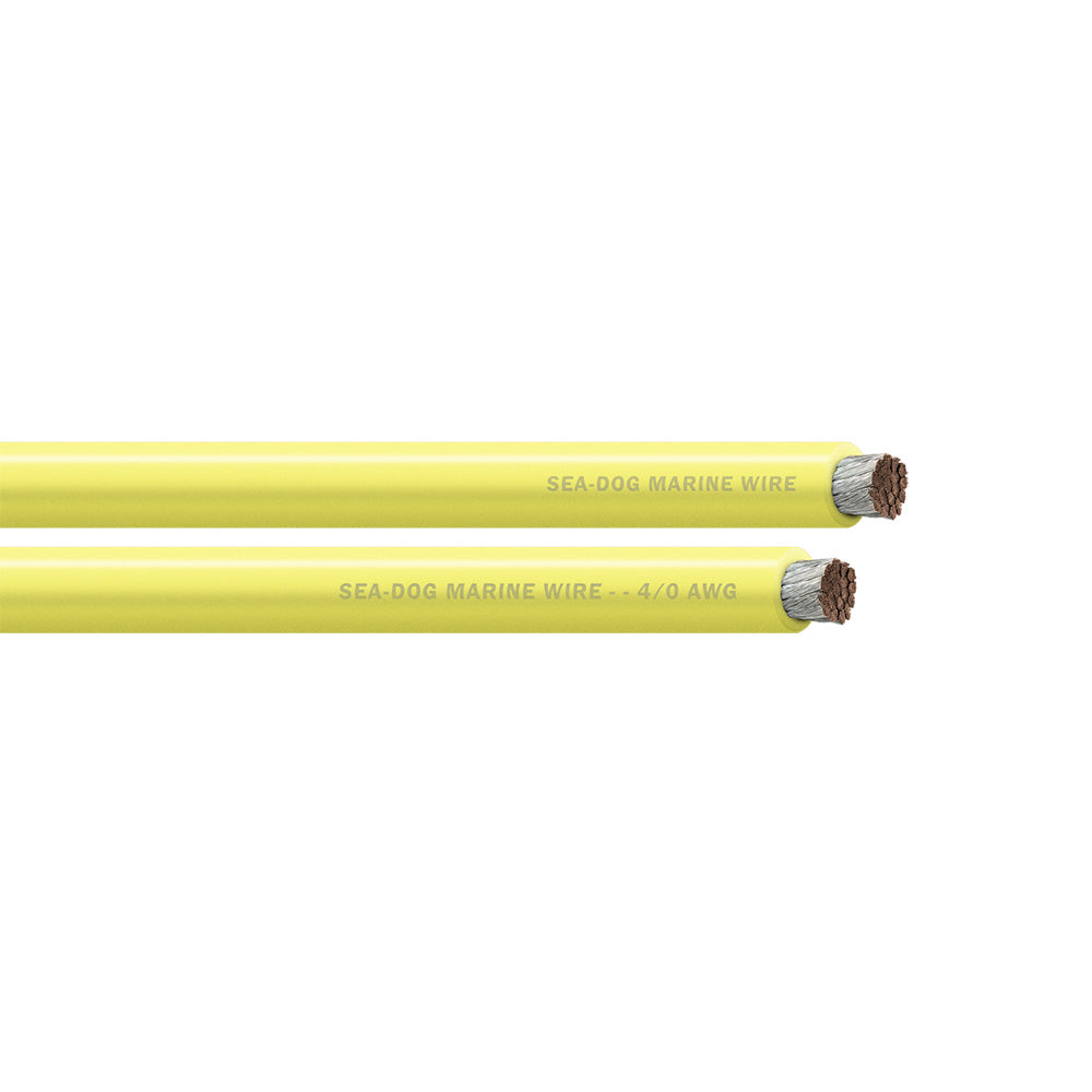Sea-Dog 4/0 AWG Yellow Battery Cable - 25' - Deckhand Marine Supply
