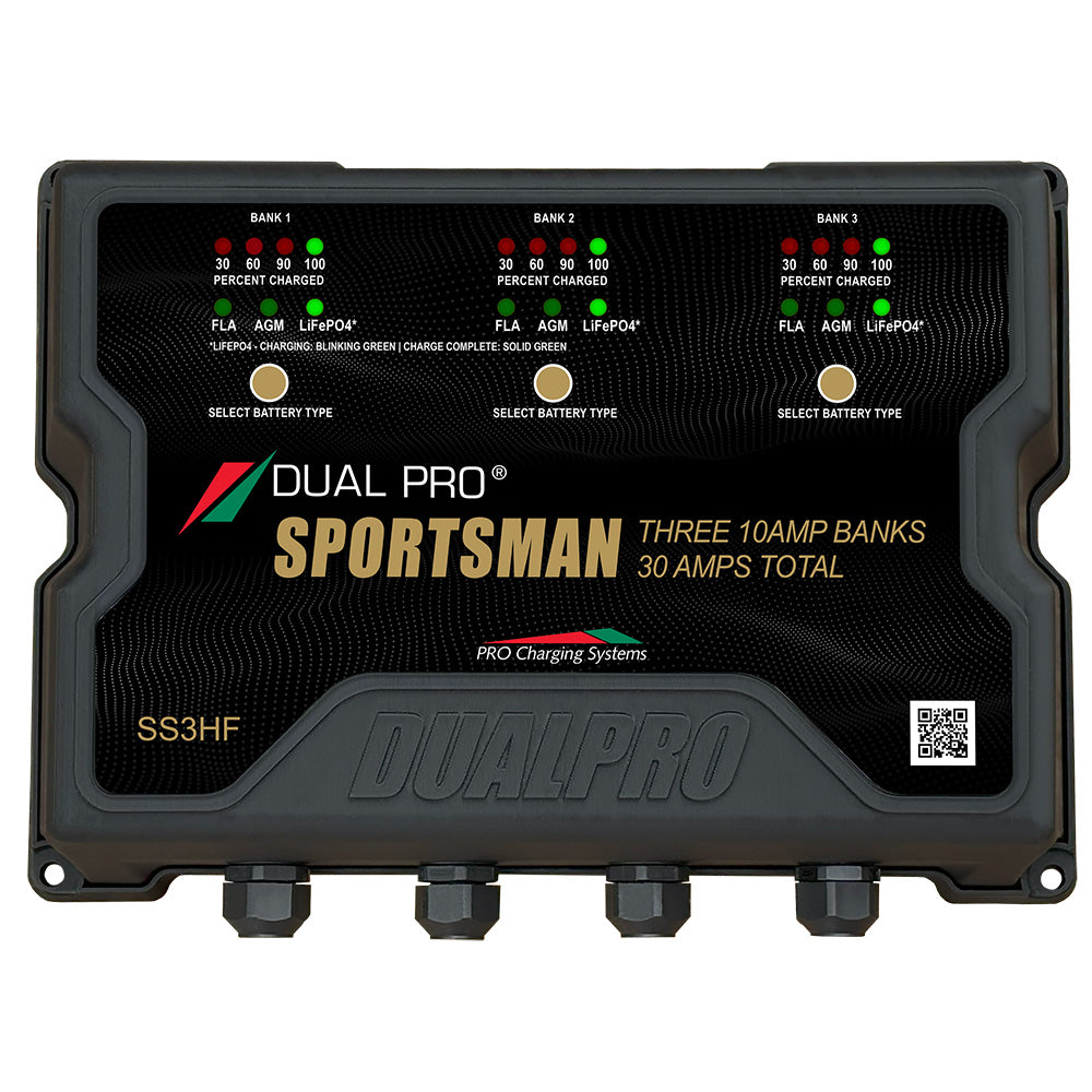 Dual Pro Sportsman Series HF Battery Charter - 30 Amp - 3 Bank - Deckhand Marine Supply