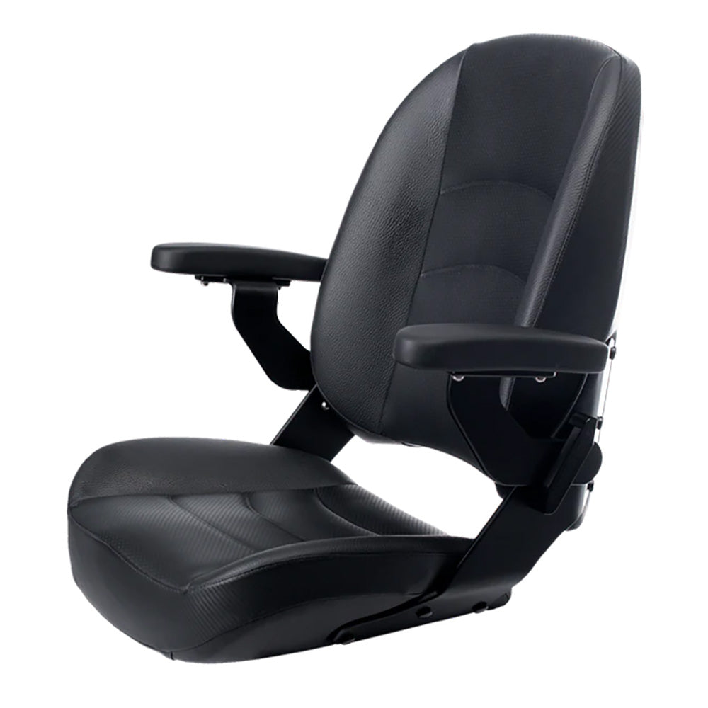 Shockwave S5 Corbin Mid-Back Seat - Onyx Black - Deckhand Marine Supply