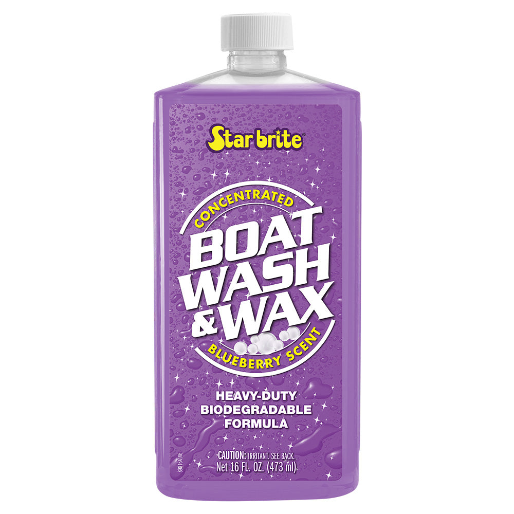 Star brite Boat Wash  Wax - Heavy Duty Concentrate - Blueberry Scent - 16 oz - Deckhand Marine Supply