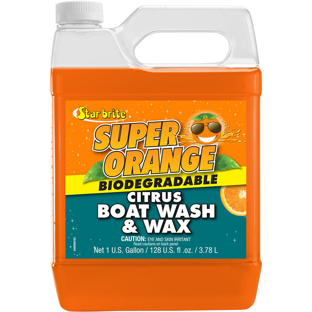 Star brite Super Orange Citrus Boat Wash  Wax - Fresh  Salt Water - 1 Gallon - Deckhand Marine Supply