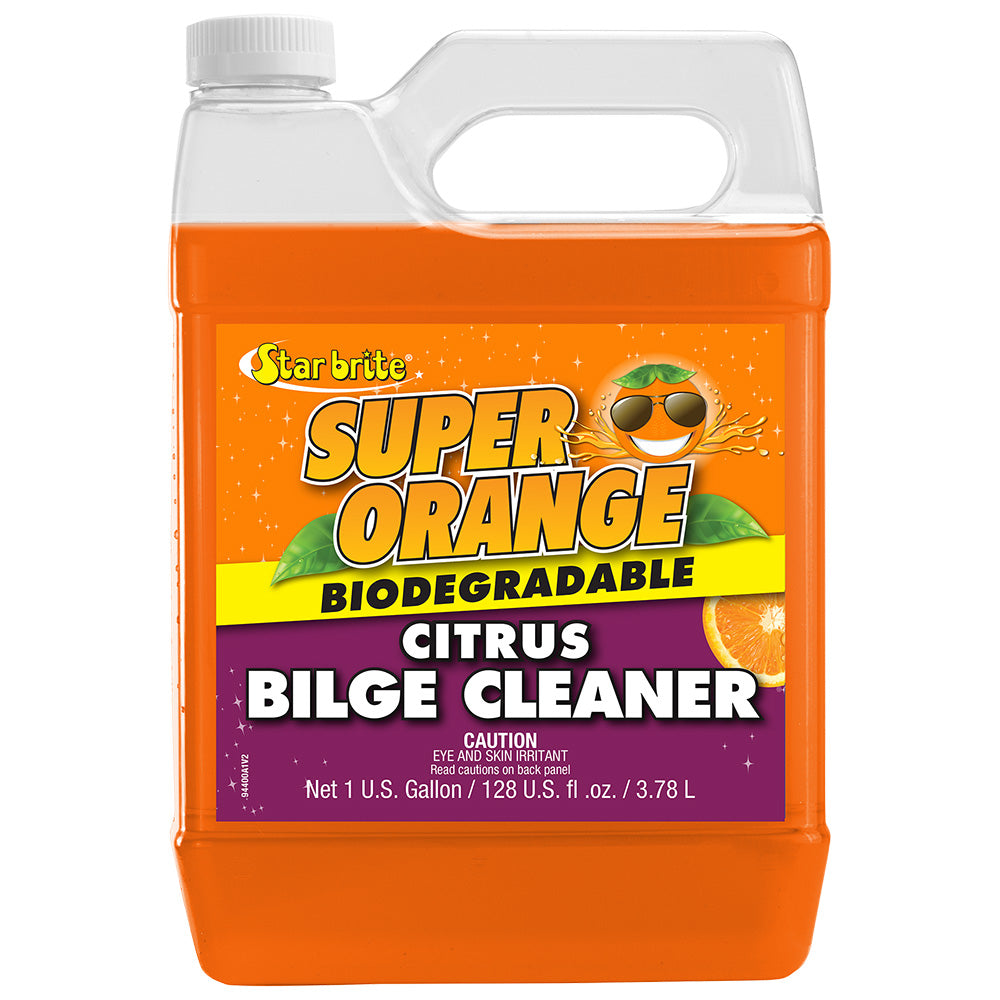 Star brite Super Orange Citrus Bilge Cleaner - Emulsifies Oil, Fuel - 1 Gallon - Deckhand Marine Supply