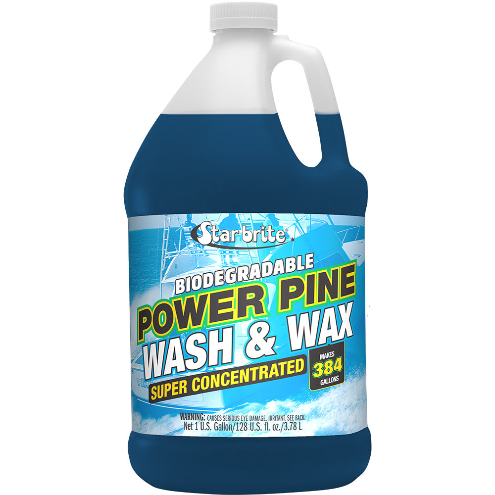 Star brite Power Pine Boat Wash  Wax - Concentrated Marine Grade Formula - 1 Gallon - Deckhand Marine Supply