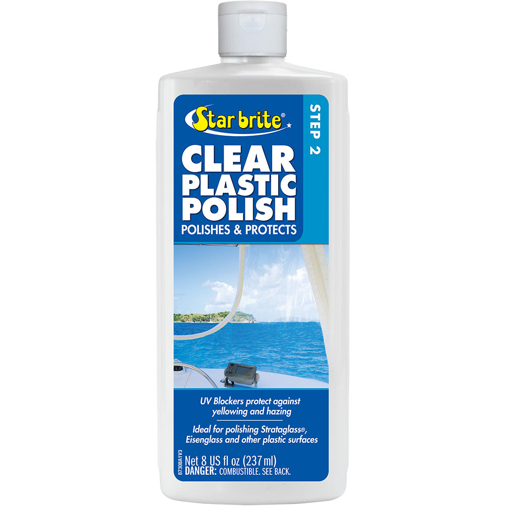 Star brite Clear Plastic Polish - Step 2 - 8 oz - Deckhand Marine Supply