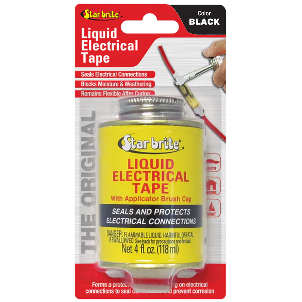 Star Brite Liquid Electrical Tape - Black - 4 oz - Deckhand Marine Supply