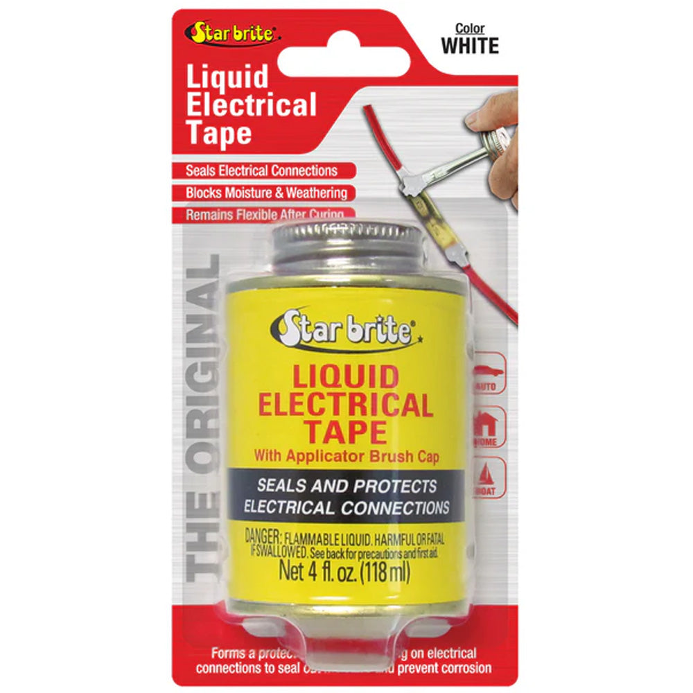 Star brite Liquid Electrical Tape - White - 4 oz - Deckhand Marine Supply