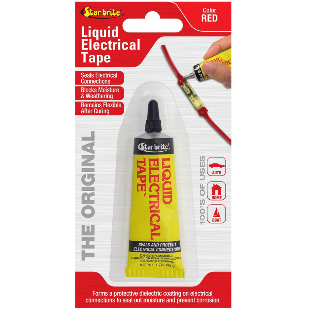Star brite Liquid Electrical Tape - Red - 1 oz - Deckhand Marine Supply