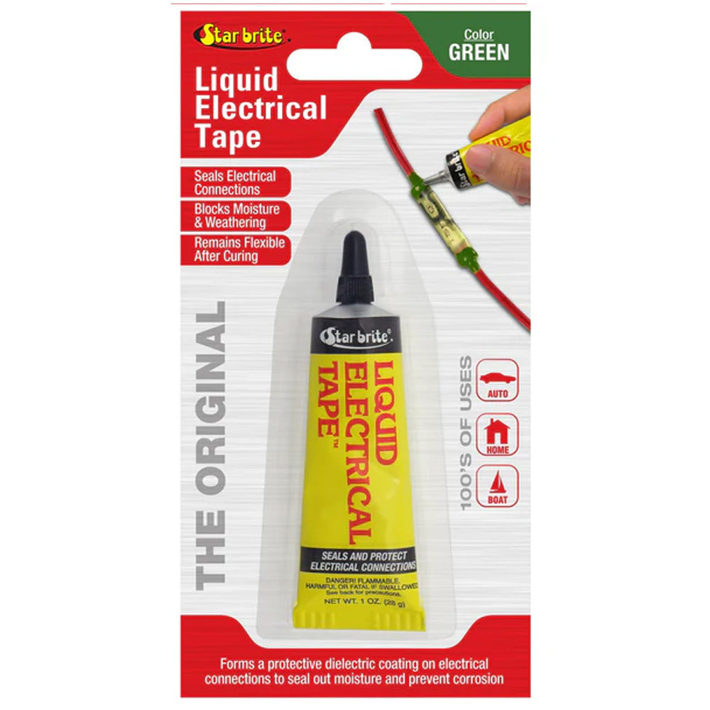 Star brite Liquid Electrical Tape - Green - 1 oz - Deckhand Marine Supply