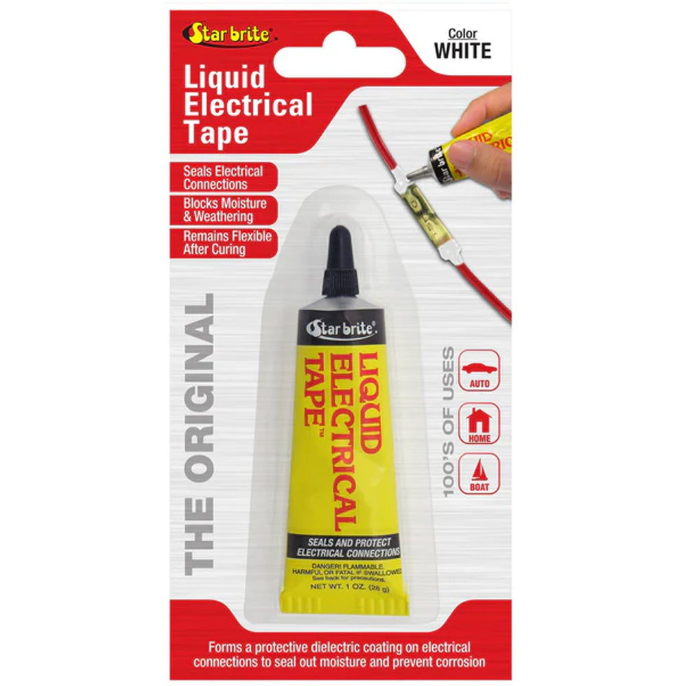 Star brite Liquid Electrical Tape - White - 1 oz - Deckhand Marine Supply