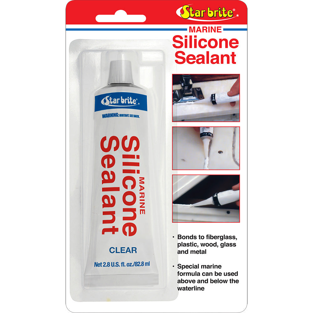 Star brite Marine Silicone Sealant - Clear - 2.8 oz - Deckhand Marine Supply