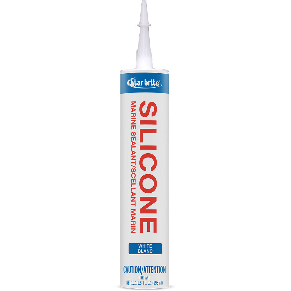 Star brite Marine Silicone Sealant - White - 10.3 oz - Deckhand Marine Supply
