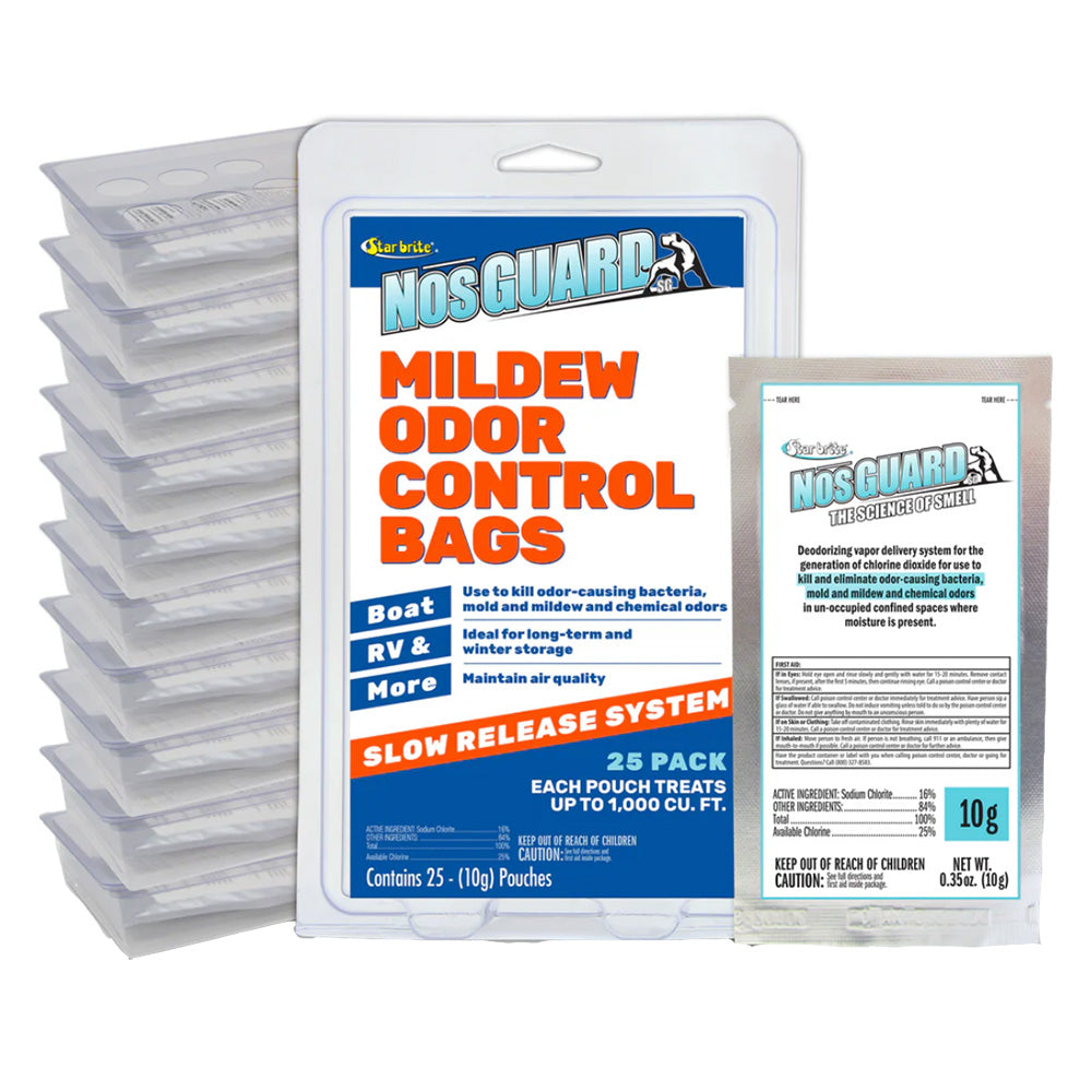 Star Brite NosGUARD Mildew Odor Control Bags Slow Release System - 25-Pack - Deckhand Marine Supply