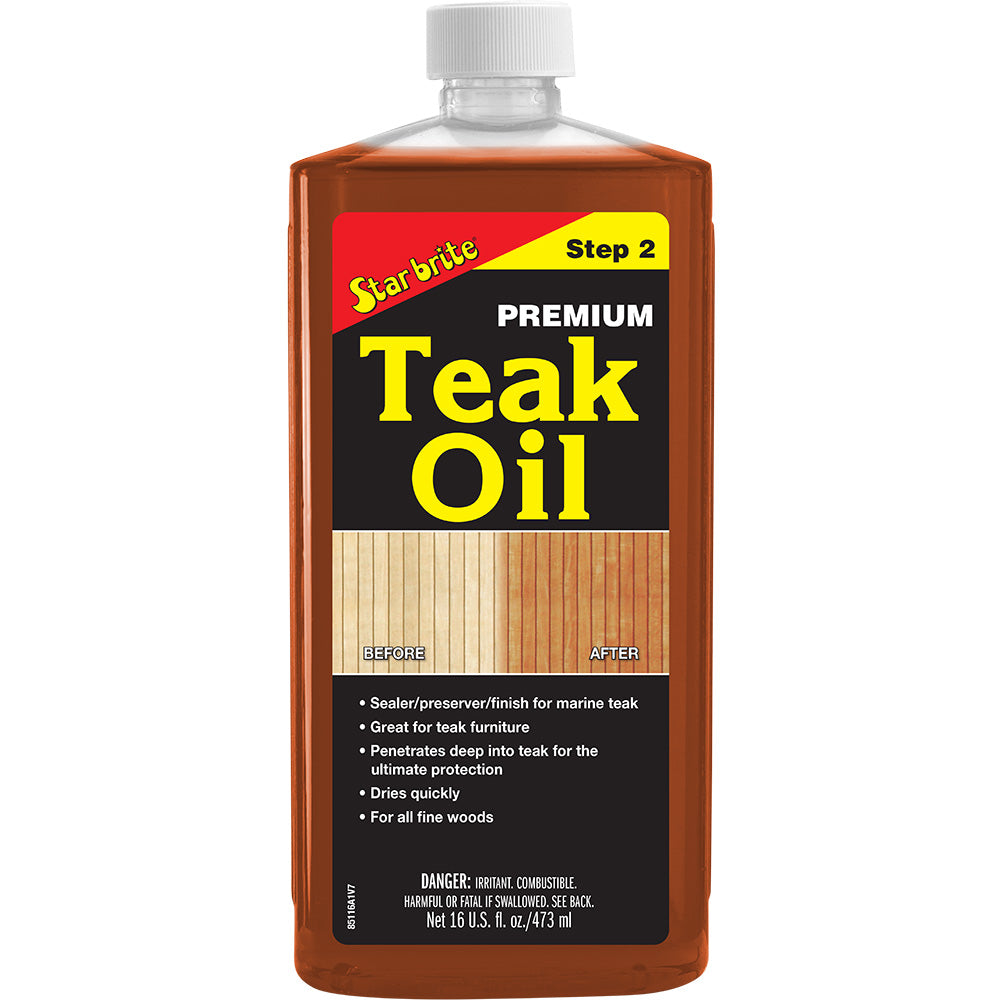 Star brite Premium Golden Teak Oil - 16 oz - Deckhand Marine Supply