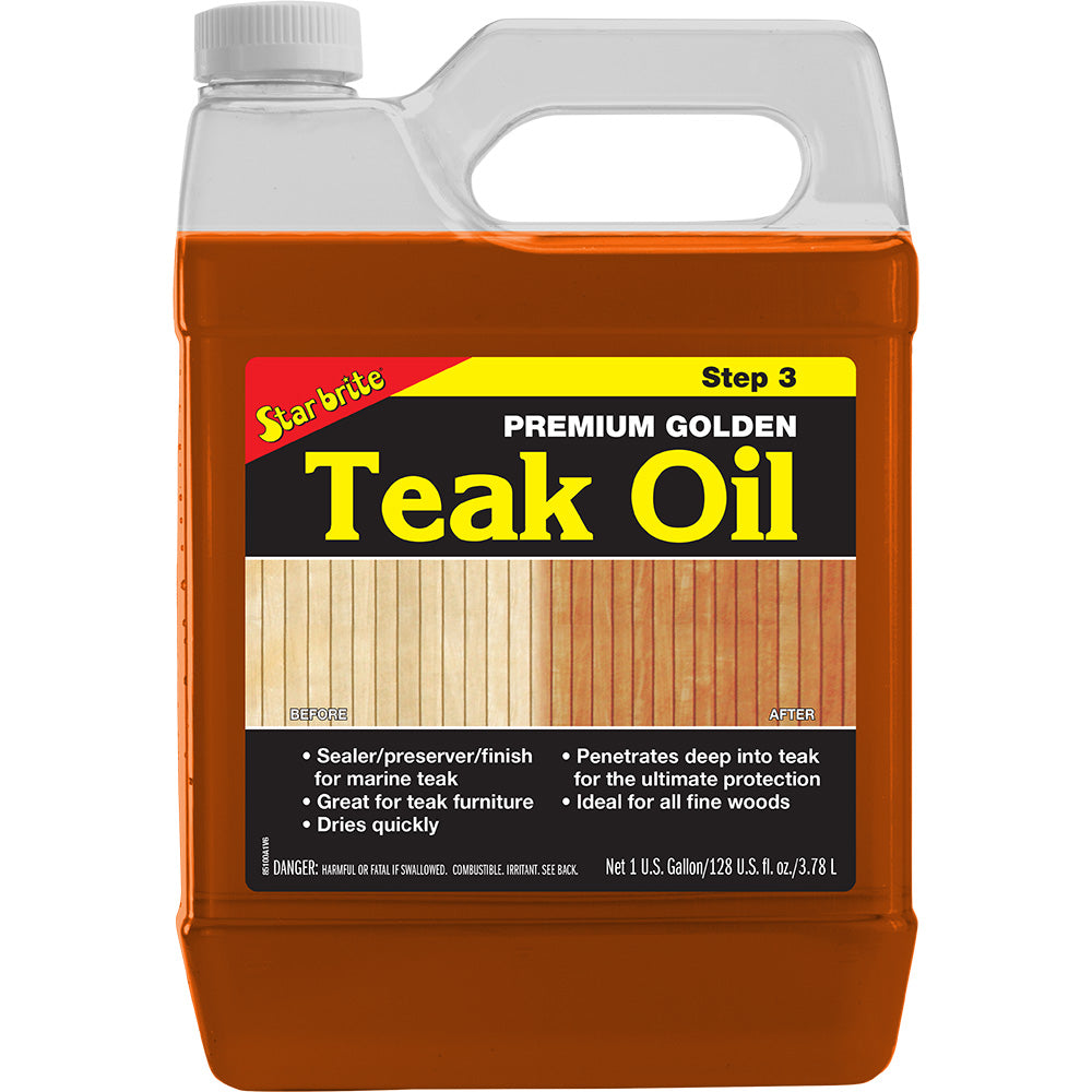Star brite Premium Golden Teak Oil - 1 Gallon - Deckhand Marine Supply