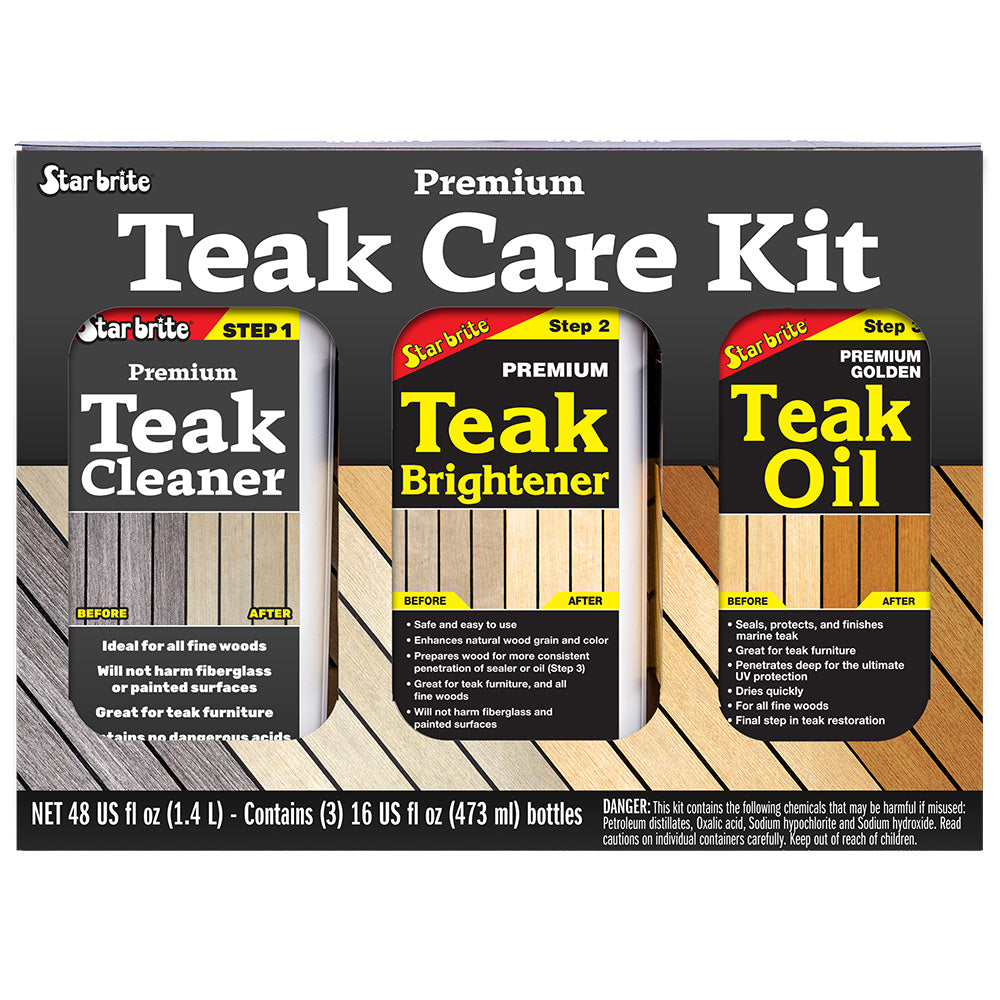 Star brite Premium Teak Care Kit - 16 oz - Deckhand Marine Supply