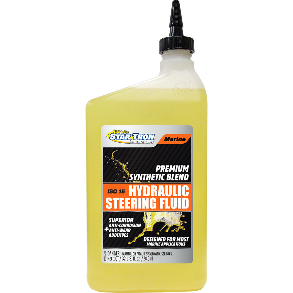 Star brite Hydraulic Steering Fluid - ISO 15 Marine Synthetic Blend - 32 oz - Deckhand Marine Supply