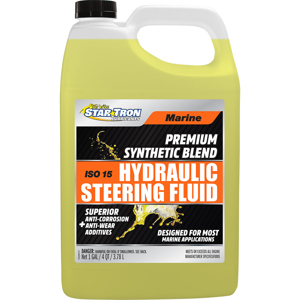 Star brite Hydraulic Steering Fluid - ISO 15 Marine Synthetic Blend - 1 Gallon - Deckhand Marine Supply