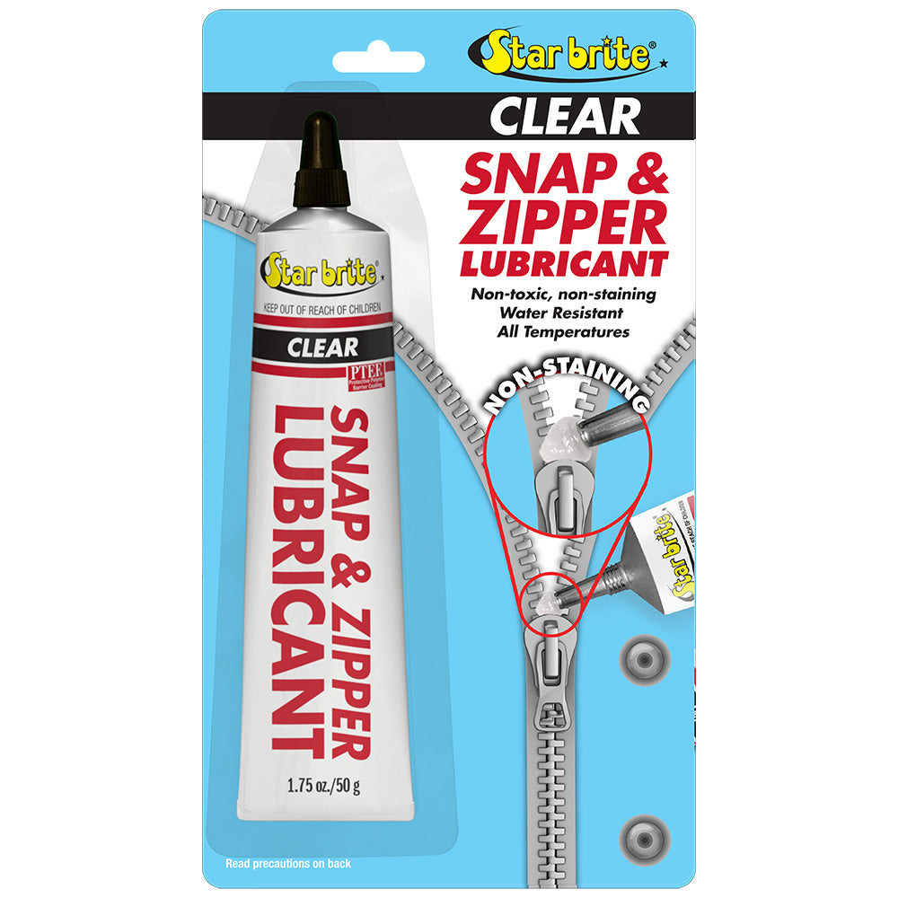 Star brite Snap  Zipper Lubricant - Clear, Multi-Use - 1.75 oz - Deckhand Marine Supply
