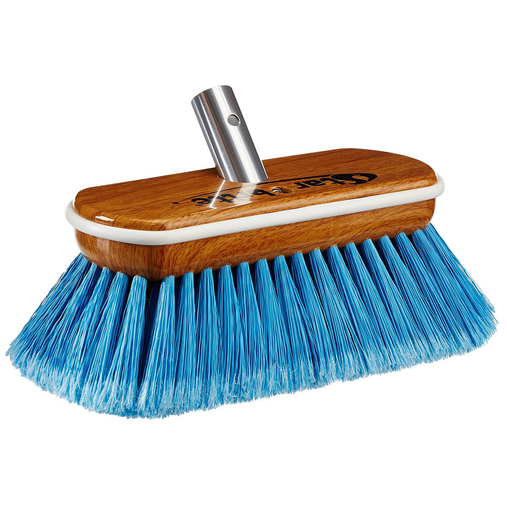 Star brite Premium Medium Blue Bristle 8" Synthetic Wood Block Brush - Deckhand Marine Supply
